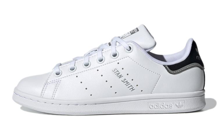 

Adidas Originals Stan Smith J Leather Sports Slip Resistant Abrasion Resistant Low top Skateboard Shoes White Black H05043 36