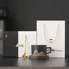 Wushiyuan Far Mountain Ceramic Coffee Cup Set with Spoon & Gift Box