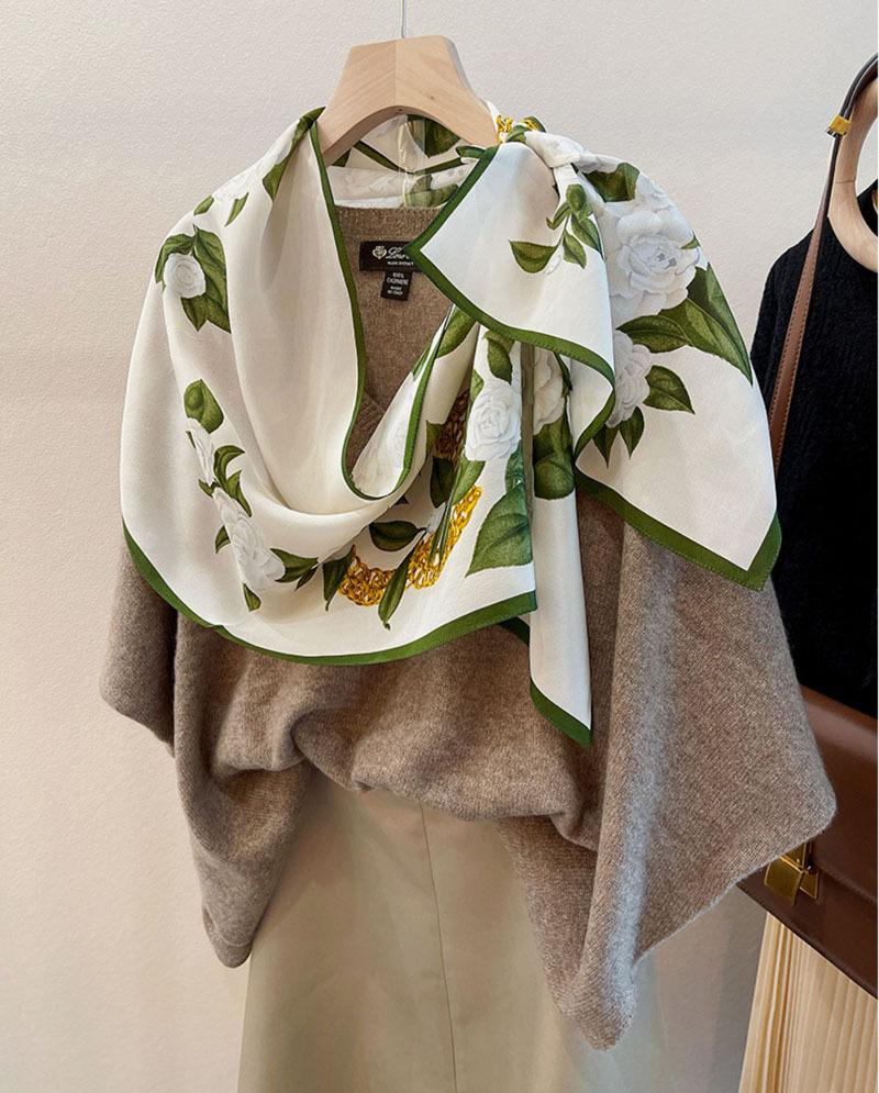 Silk Silk Scarf Women'S Spring Foreign Style Versatile Mulberry Silk Mother Gift Silk Shawl Outer Scarf