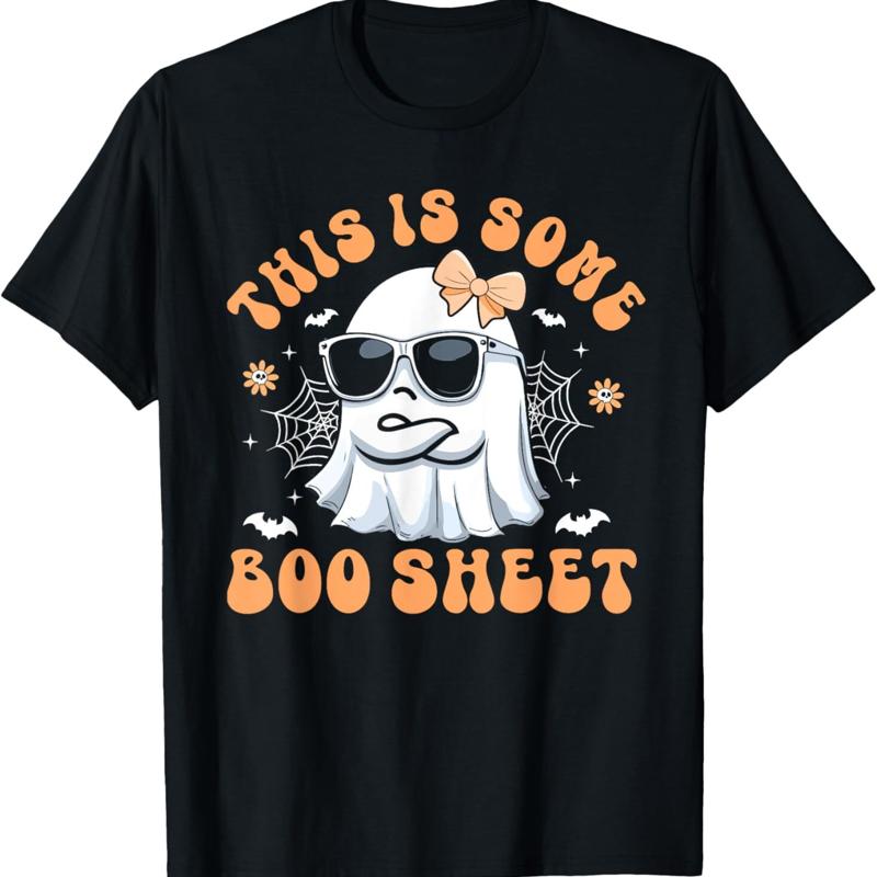 This Is Some Boo Sheet Womens T Shirt Cute Ghost Halloween