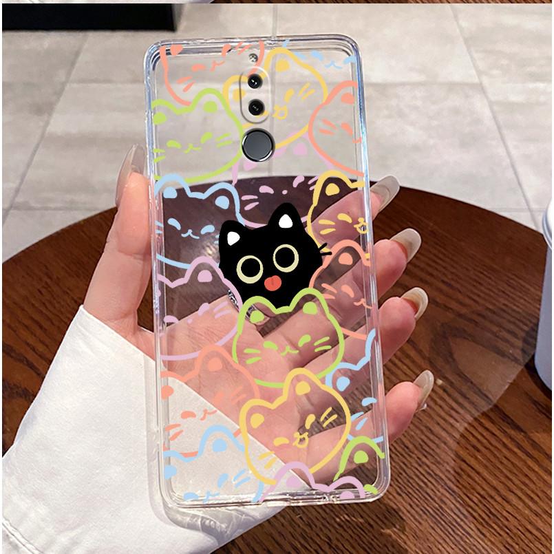 Cute Love Heart Rabbit Soft Clear TPU Phone Case for Huawei Mate 10 Lite Nova 2i Mate10Lite Nova2i Silicone Back Cover Housing