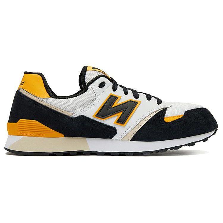 New Balance Nb 446 Comfortable Trendy Low-Top Marathon Running Shoes Unisex Sneaker Black White Yellow U446GB1