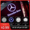 Car Sticker 2Pieces Car Door Light Logo Laser Projector Ghost Shadow Welcome Light For Mercedes Benz CLA C117 C207 AMG CLS C218