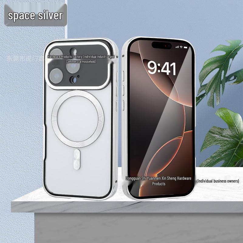 

Wanmagi Magnetic Metal Full Coverage Case for Apple iPhone 17 Pro Max Custom Logo