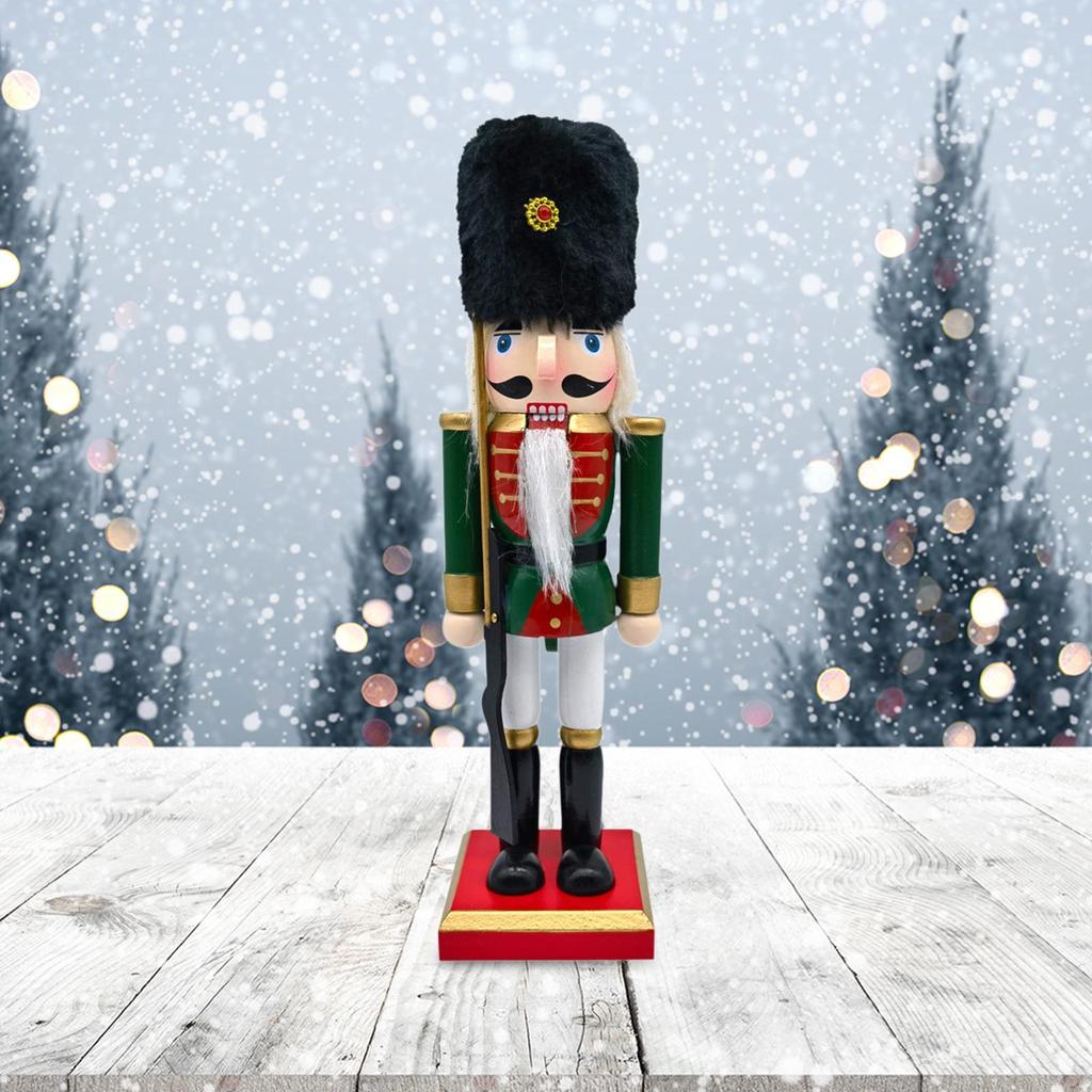 Nutcracker Ornament DIY Craft Xmas Statue for Centerpiece Garden Desktop