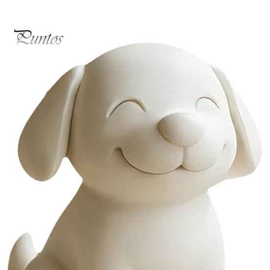 Cute Animal Sculpture Dog Figurine, 3D Printed Puppy Sculpture, Small Smile Desktop Desk Accessory Ornament for Living Room Table Decor, Gifts Lovers