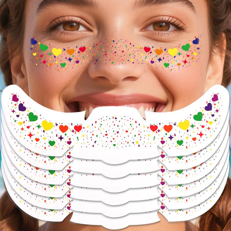Tattoo Sticker Set Simulation Freckle Makeup Sticker Bronzing Hot Silver Face Sticker