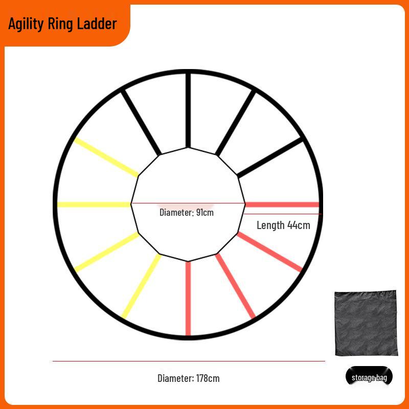 Ring Agile Rope Ladder  Children s Agility Circles - Folding Ladder for Fitness  Football Training