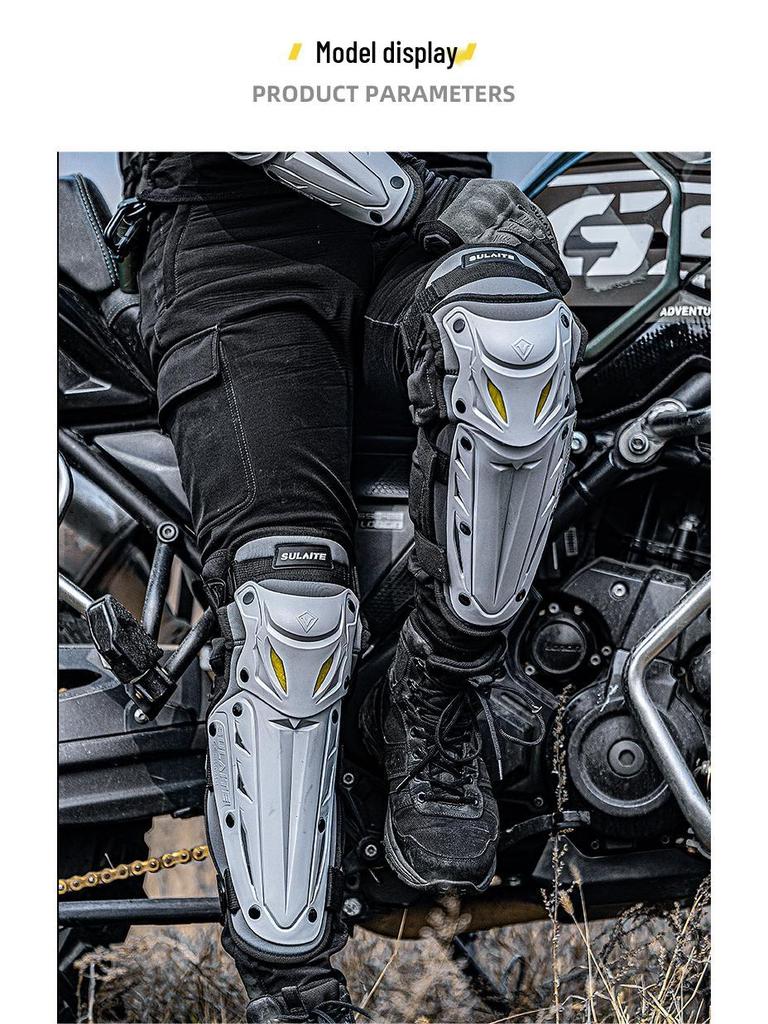 Motorcykelknä- och armbågsskydd för män och kvinnor - Andningsbart sommarskydd för körning och touring