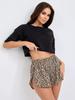 2026 Summer Leopard Print Thin Pajamas Set for Women Homewear Sexy Loose Short Sleeve Crop Tops and Shorts 2 Pieces Short Pijamas Sleepwear