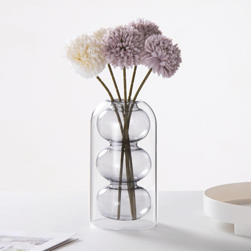 Modern Simple Glass Vase Home Decoration Accessories Hydroponic Vases for Flowers Terrarium Transparent Home Decorative