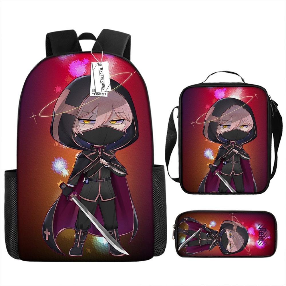 Two-dimensional Gacha Animation Schoolbag Cartoon Primary School Students Schoolbag Children Backpack Anti-splashing Bag