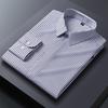 New Quality Anti-Wrinkle Men Shirt Long Sleeves Dress Shirts For Men Slim Fit Camisa Social Business Blouse Stripe Shirt 6XL 7XL
