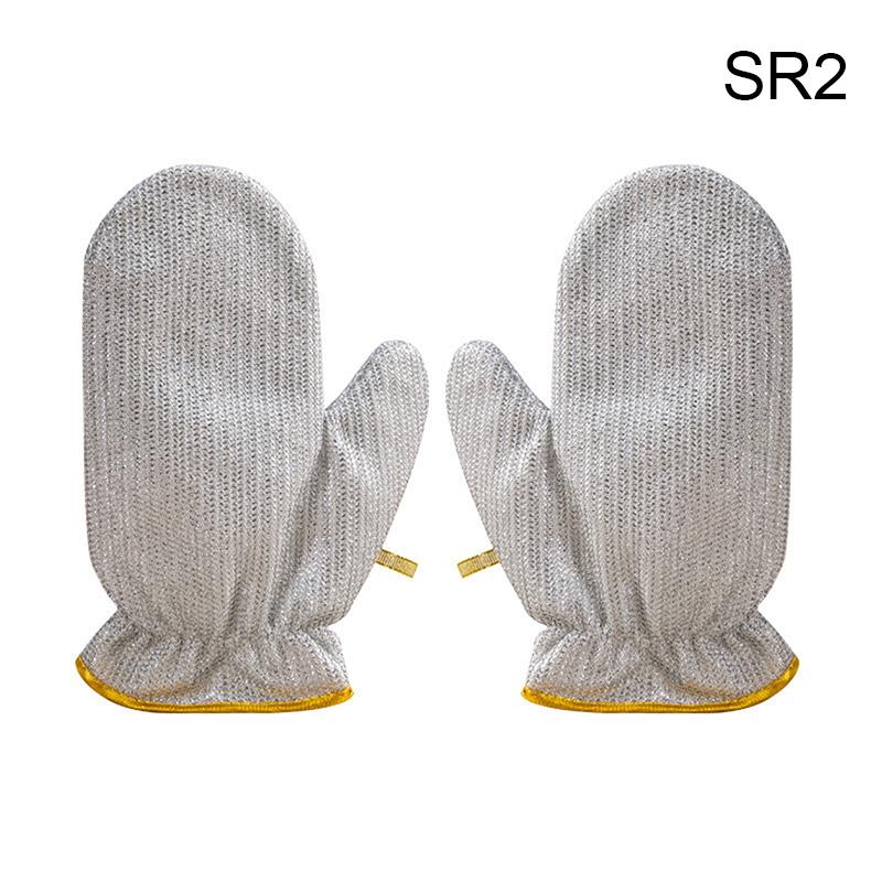 

Чистящая ткань для удаления ржавчины, кухонные волшебные перчатки для мытья посуды, тряпка для чистки стальной проволоки, инструменты для чистки микроволновой печи, тряпка для мытья посуды 1pair серебряный