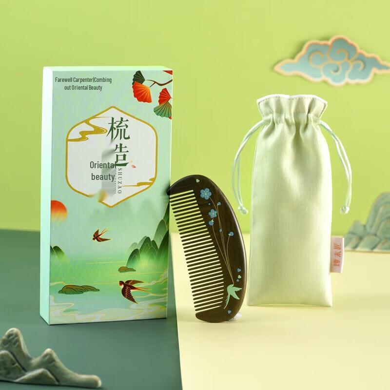 Tan Mujiang Natural Wood Hair Care Massage Comb