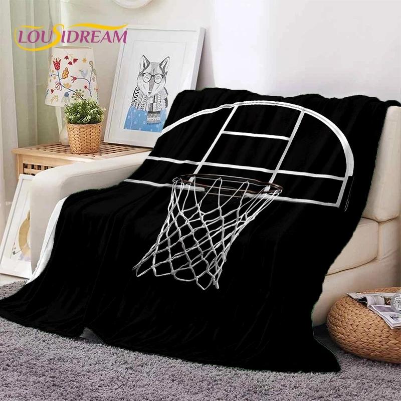 Latest Basketball Court Frame Soft Flannel Blanket for Beds Bedroom Sofa Picnic,Throw Blanket for Cover Outdoor Leisure Nap Gift