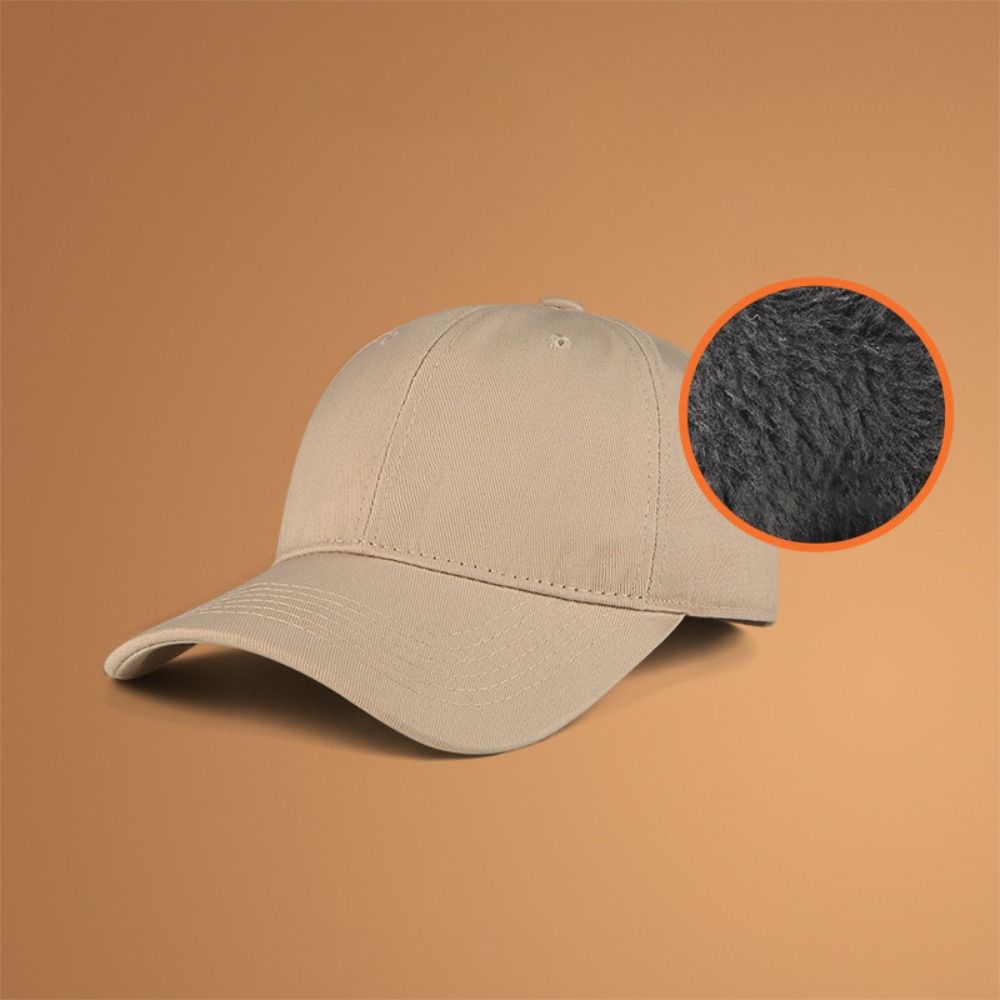 Solid Color Plush Baseball Cap 55-60cm Adjustable Sports Baseball Cap  Men/Women