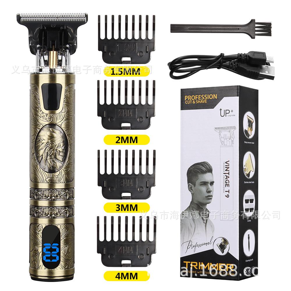 

Cross-border supply of hiena rechargeable panlong oil head hair clipper Buddha head electric hair