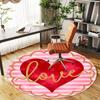 1pc love heart Round Chair mat office Area Rug - Non-Slip, Floor Mat for Office, Bedroom, Ideal home decor gift p0105037