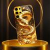 Golden Snake & Fortune Coins phone case glass s26 ultra case mobile phones for Samsung Galaxy S26 S25 S24 S23 S22 FE Ultra Plus