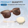 Unisex Foldable PC Stylish Sunglasses with Original Perfect for and Sun Tea Color [uxcell] Sunglasses, Model, Box, Driving, Shopping, Photography,