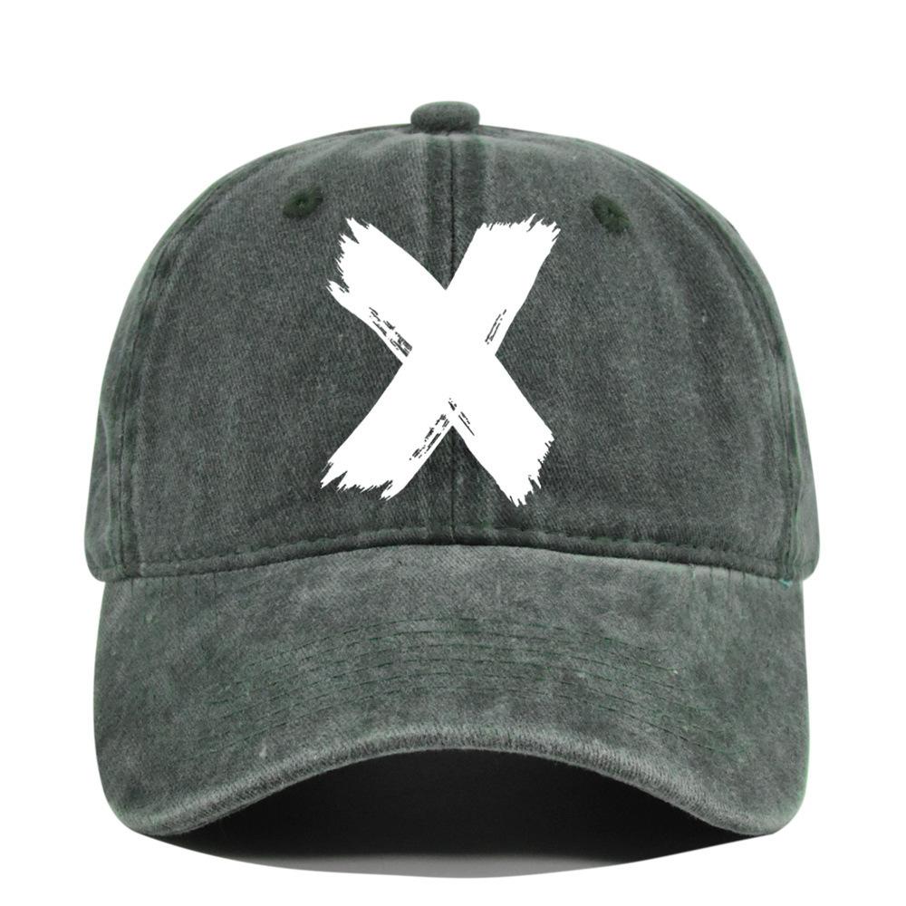 Washed x silk screen baseball cap yellowstone retro peaked cap men's and women's washed distressed sun hat cotton none
