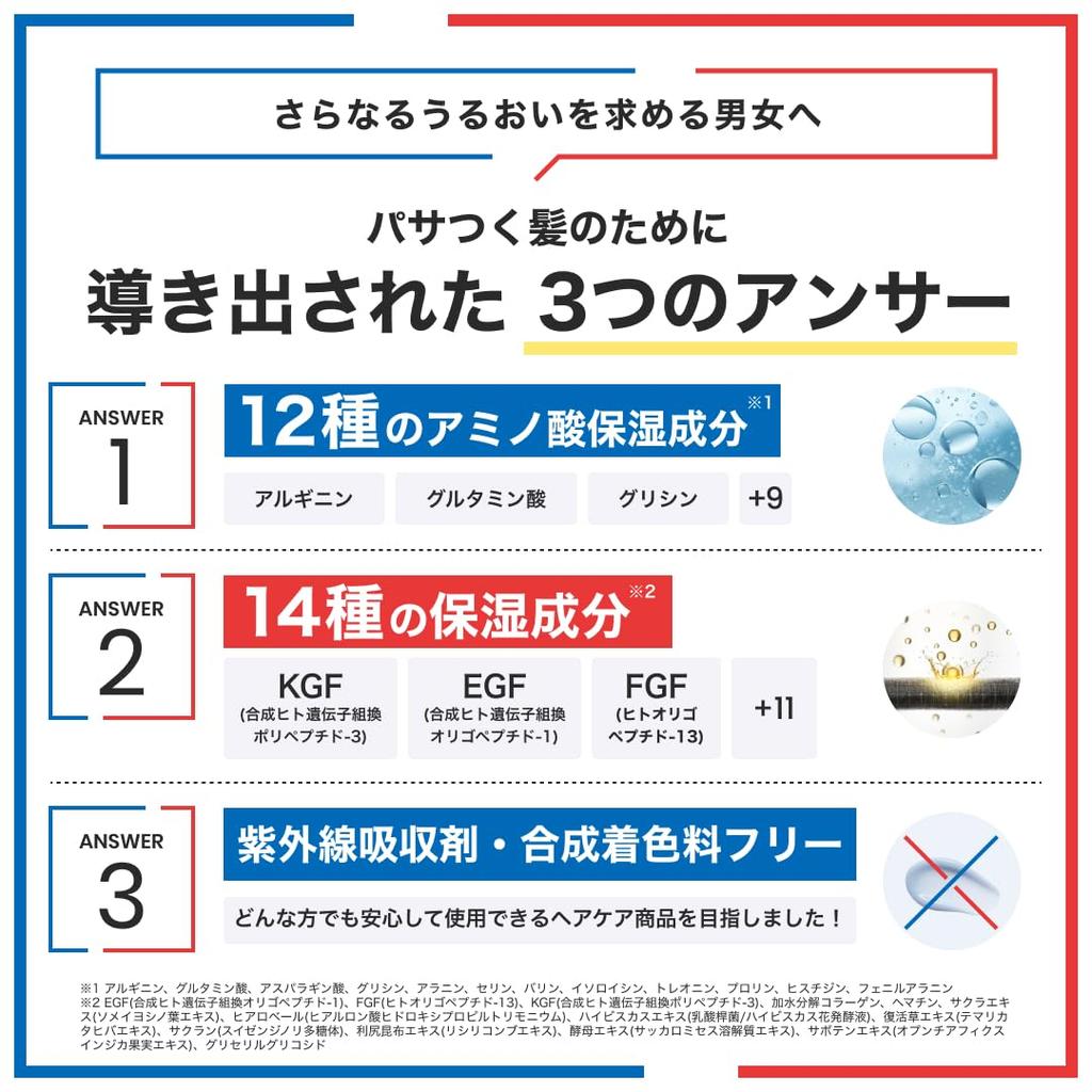 OCEAN TRICO Moist Answer Shampoo and Treatment 400ml Each Set,