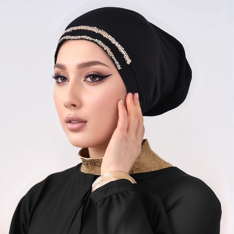 

Мусульманские шапочки-трубы Женские Мягкие Премиум Джерси Подхиджабы Блестящие Стразы Внутренний Хиджаб Алмазная Инкрустация Тюрбан Открытые Шапочки Ислам Рамадан