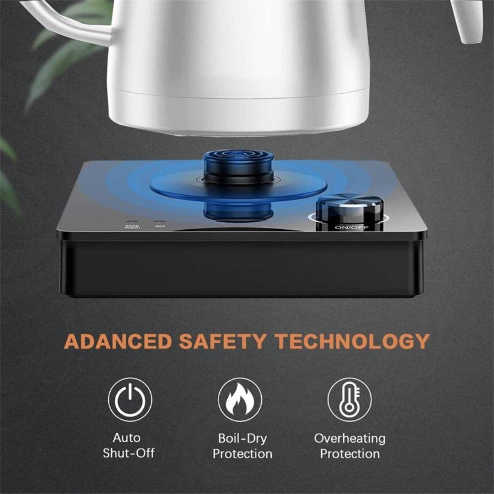 Adjustable Temperature Pour Over Coffee Kettle Heating Base Electric Water Pot  Brew Tea