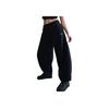 Nike Sportswear Phoenix Fleece Solid Color Mid Waist Fashion Versatile Fleece Tapered Casual Pants Women Bottoms Black Sail-White HJ0899-010