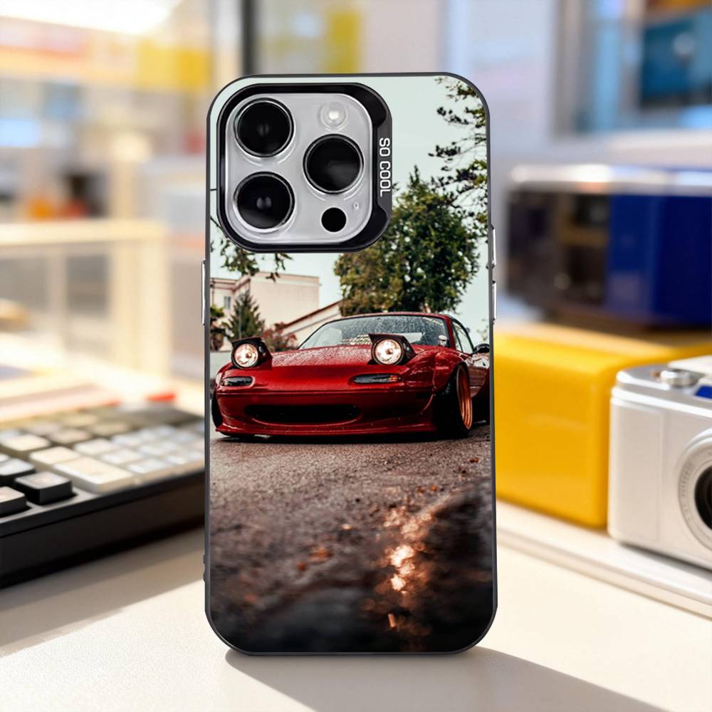 

Cute M-Miata 30Th Mx5 For iPhone 17,16,15,14,13,12,11,Pro,Max,Plus,E,Air,Mini Anti Fall Black Matte Hard Bumper Phone Case iPhone17