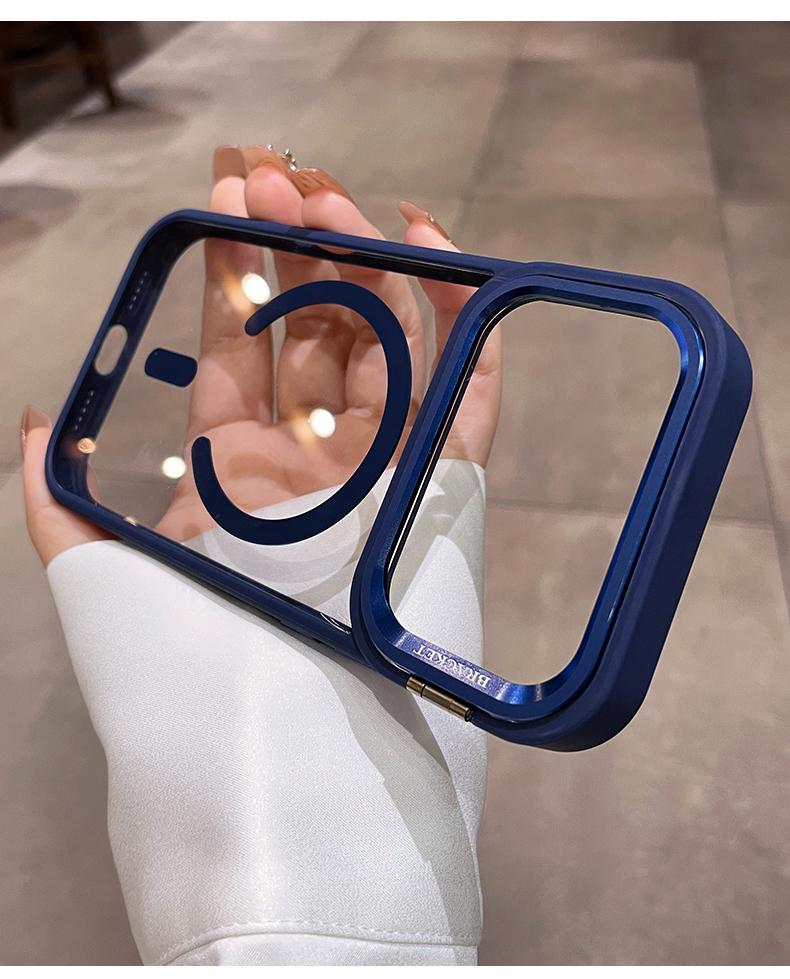 Magnetische Acryl iPhone 17 Linsenhalter Hülle mit Lanyard