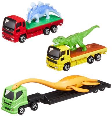 TAKARA TOMY Tomica Transportador de Dinossauros Carro Miniatura Idades 3 Anos e Acima Conjunto, Brinquedo,