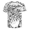 Halloween Big Palm Pattern Print T-Shirt For Men Summer Fashion Short Sleeve  T Shirt Women Street Casual Oversized Clothing