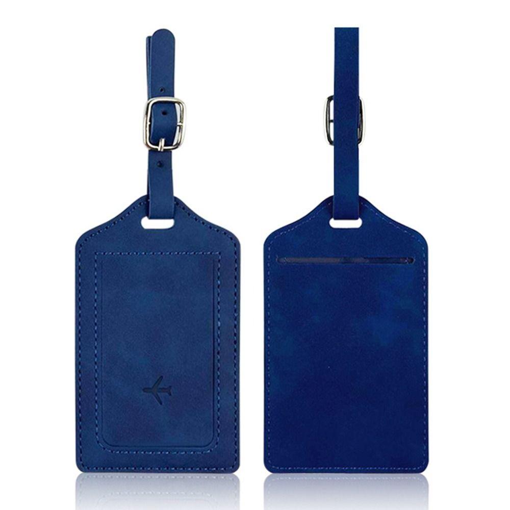 Mode Leder Gepäckanhänger mit Signaturpapier Universal Herren Damen Gepäckanhänger Reiseanhänger Reisezubehör