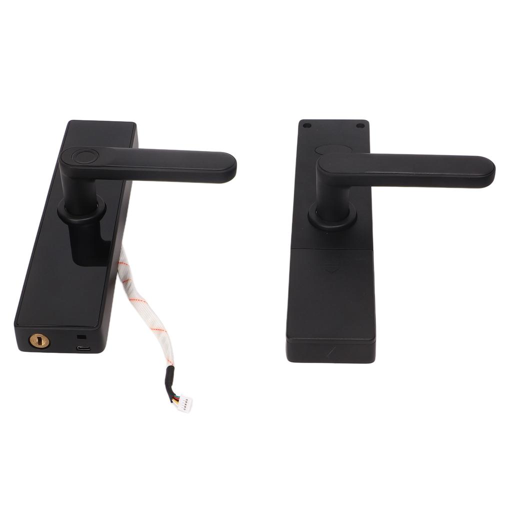 WiFi Smart Door Lock Fingerprint Password IC Card Key Rechargeable Double Tongue Digital Door Lock with Handle for Home