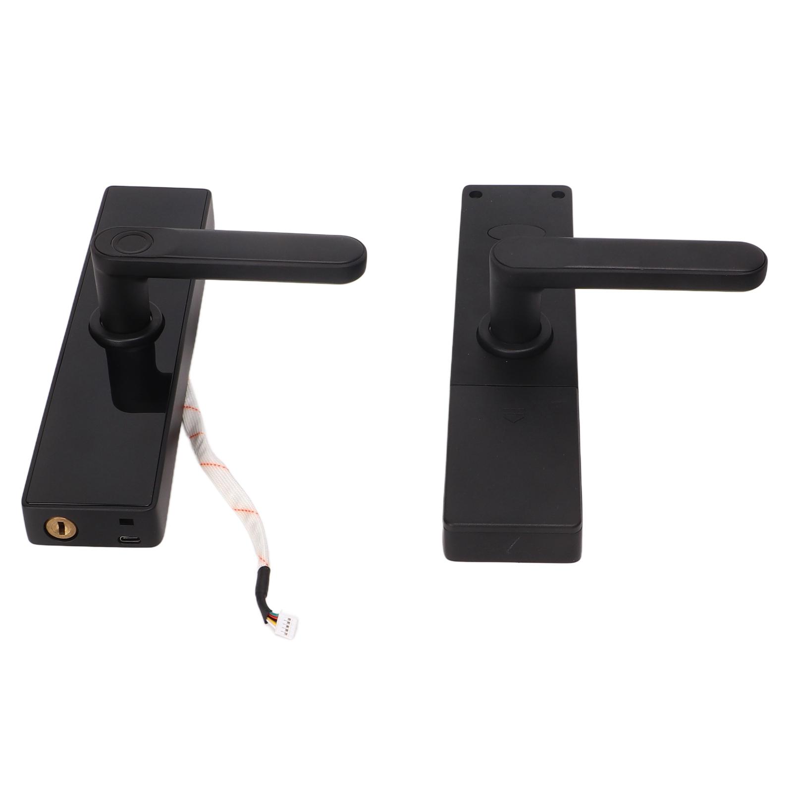 

WiFi Smart Door Lock Fingerprint Password IC Card Key Rechargeable Double Tongue Digital Door Lock with Handle for Home