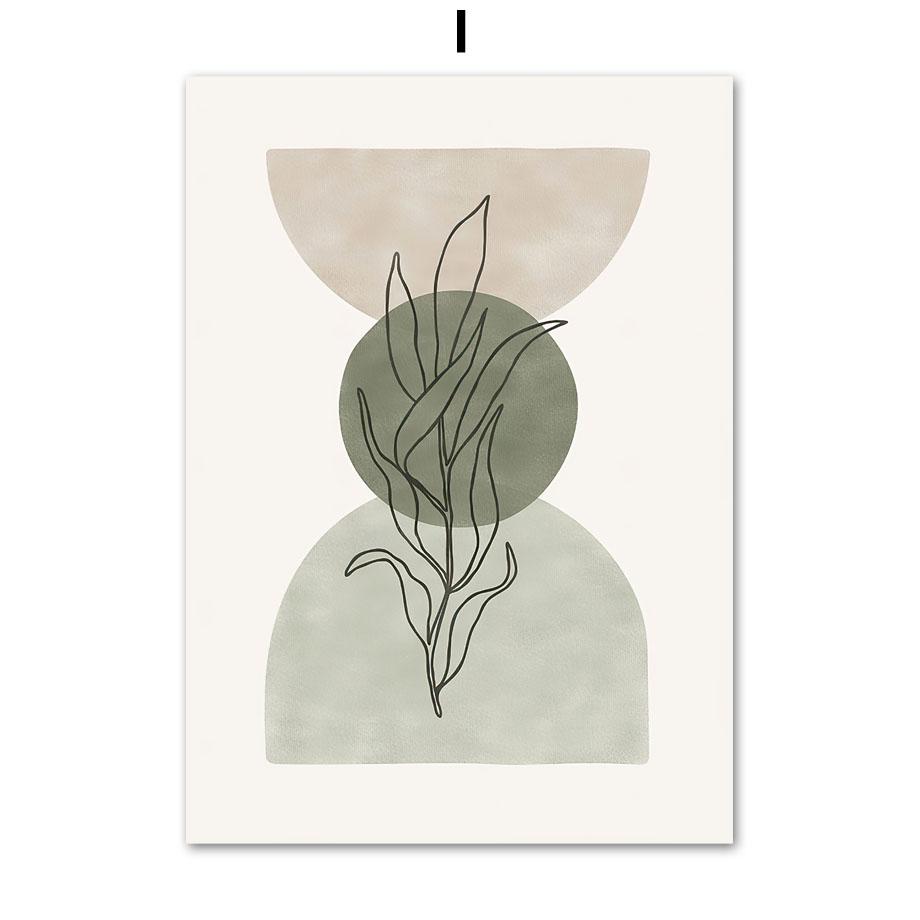 Shape Leaves Vintage Boho Posters Prints Wall Art Pictures Nordic Living Room Home Decor Canvas Painting Abstract Geometric