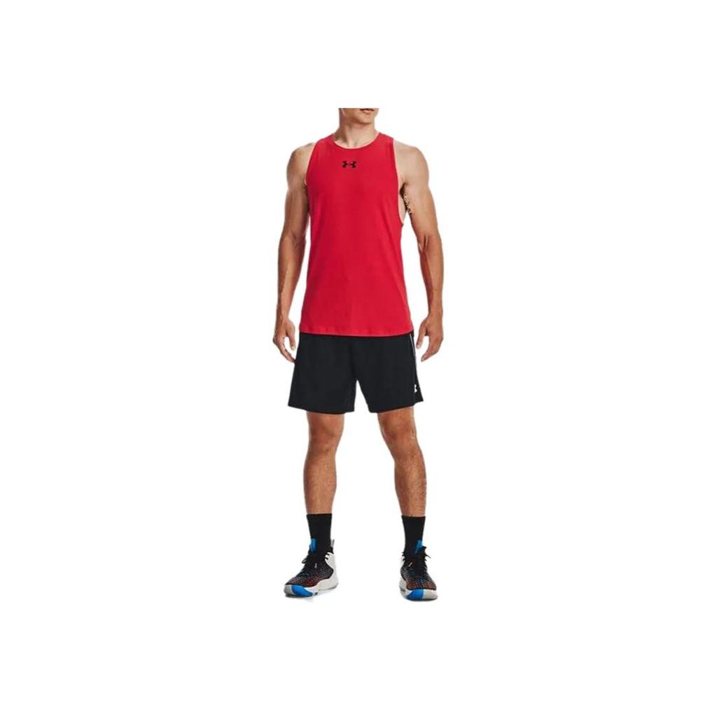 Under Armour Einfarbige High-Waist Straight-Leg Shorts Herrenshorts Schwarz 1372891-001