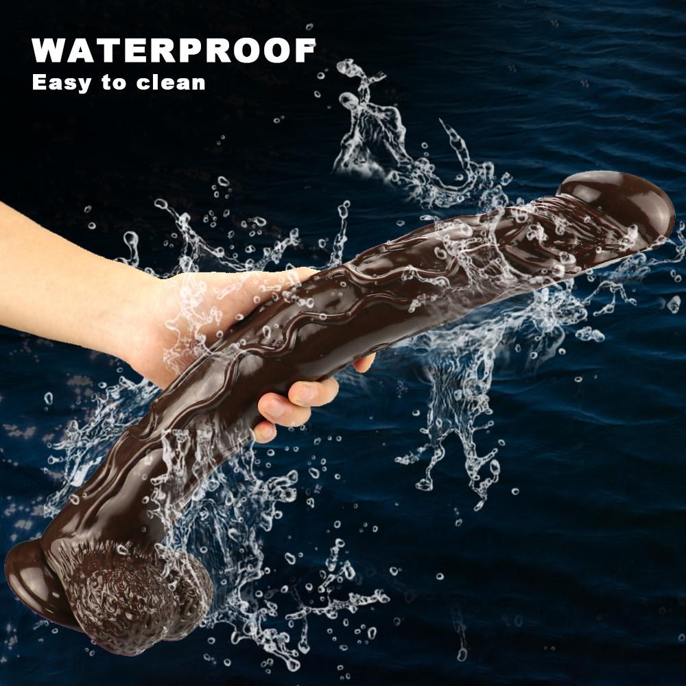 Brown 42cm Skin Sensation Realistic Dildos Soft Big Penis Powerful Suction Cup Dildo Sex Toys for Woman and Man 18+  dildo
