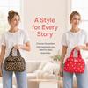 Durable Lunch Tote Bag Portable Food Container Bag Polka Dots Insulated Lunch Bag  Office