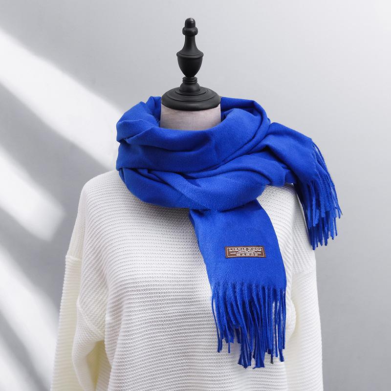 Autumn and winter cashmere scarf women's winter, annual meeting solid color imitation cashmere scarf, Dongdaemun scarf scarf shawl