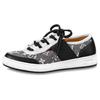 Lous Denim Lace Up Low Top Stylish Skateboarding Shoes Women's Gray 1AAW3O