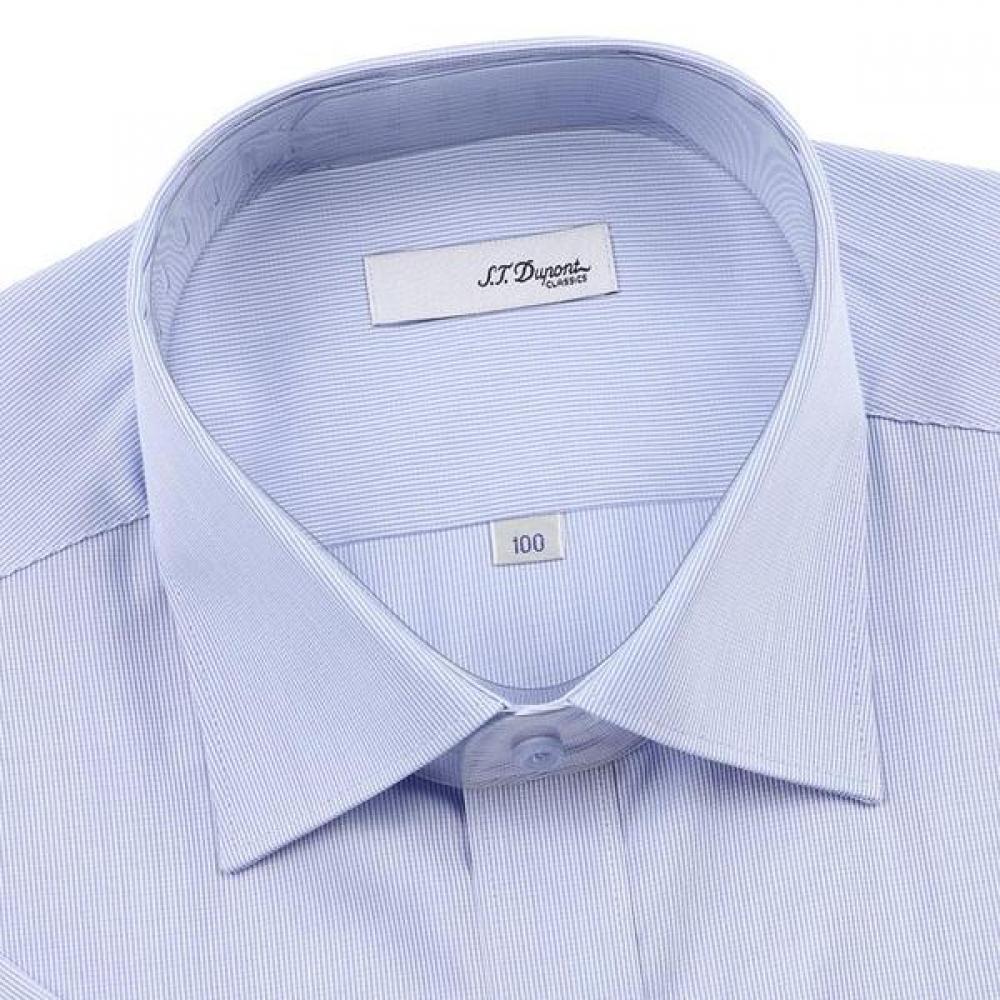 S.t. Dupont Men S Short Sleeve Two Tone Slim Fit Shirt Se6mm21hS308Sbu