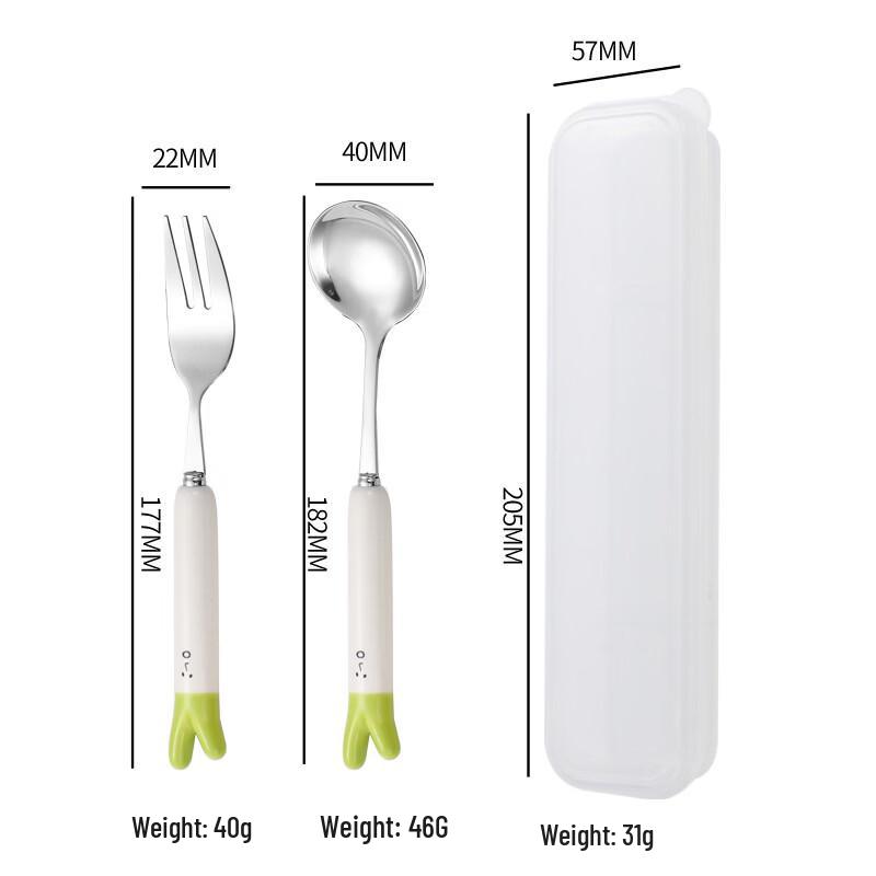 Cartoon Frosch Keramikgriff Edelstahl Besteckset