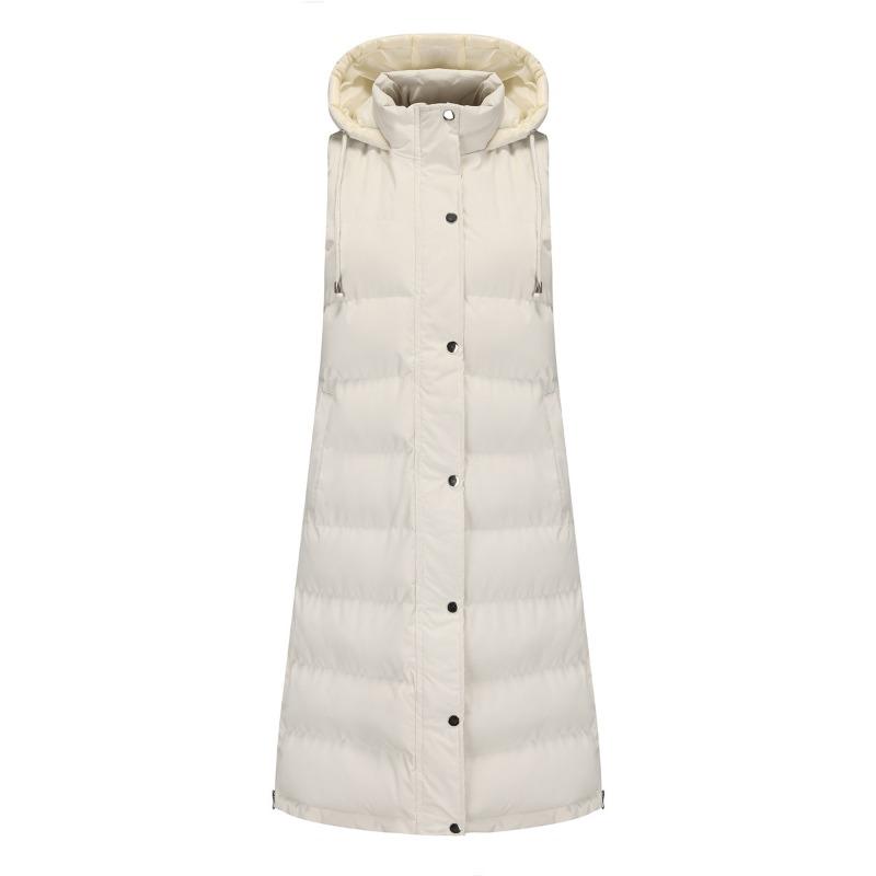 Autumn and winter new large size autumn and winter hooded long sleeveless padded casual vest 2