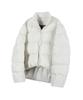 Standarderror 87-Stan021 Essential Asymmetrical Oversized Hooded Padded Jumper Ivory