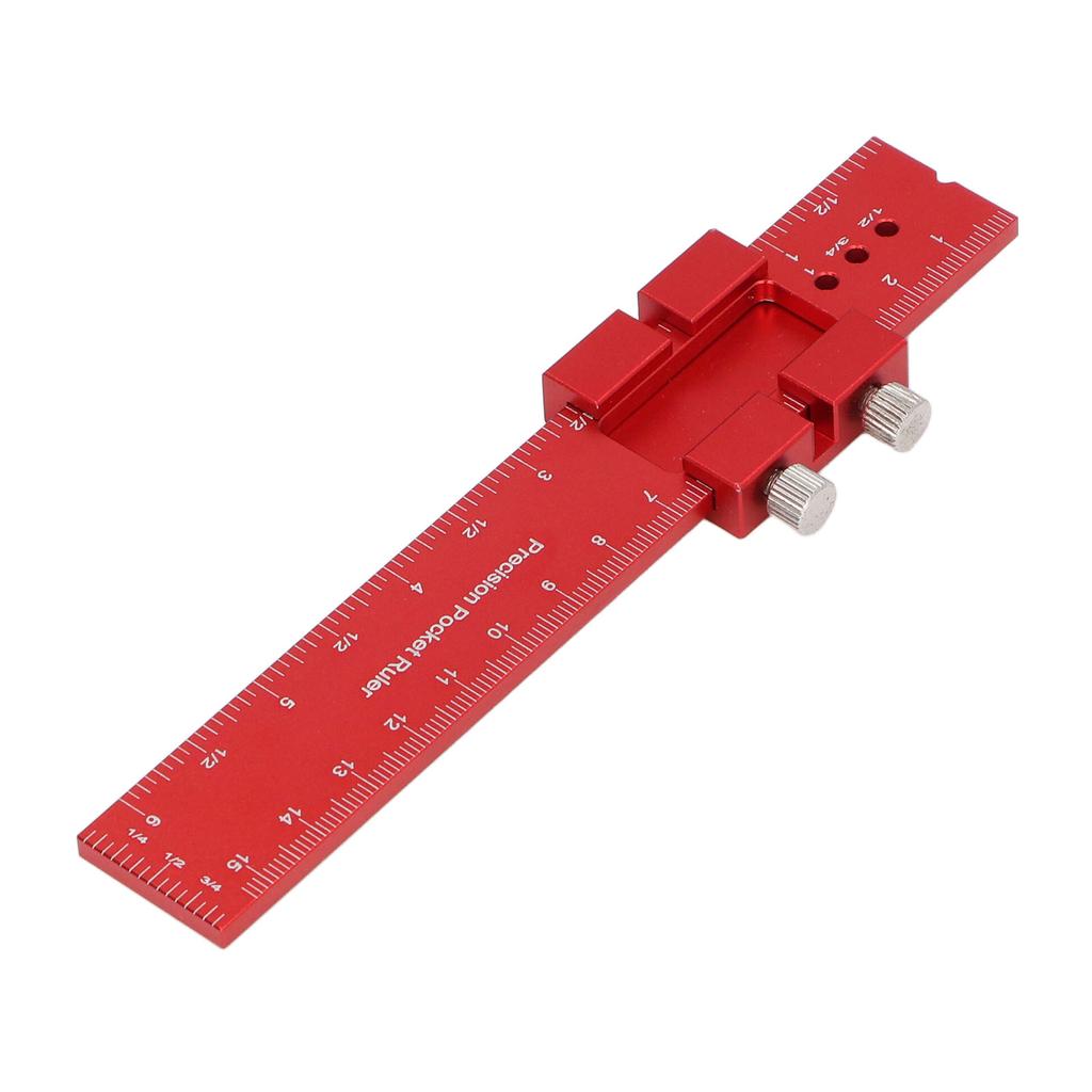 Holzbearbeitungslineal 160 mm Länge Metrische Zollskala Eloxierte Aluminiumlegierung Schiebeanschlag Markierungslineal