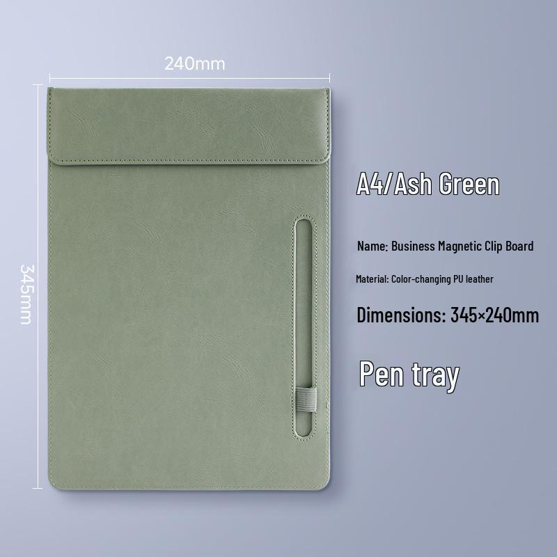 A4 Leather Meeting Clipboard Pad for Business Documents and Hotel Memos