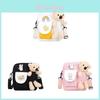 Canvas Bag For Girls Small Square Purse With Zipper Closure For Daily Use